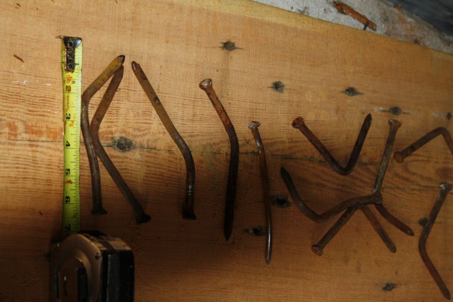 Heart Pine Beams Ready to be Reclaimed