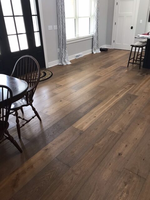 What is factory finished hardwood?