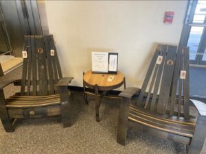 Whiskey Wood Adirondack Chairs